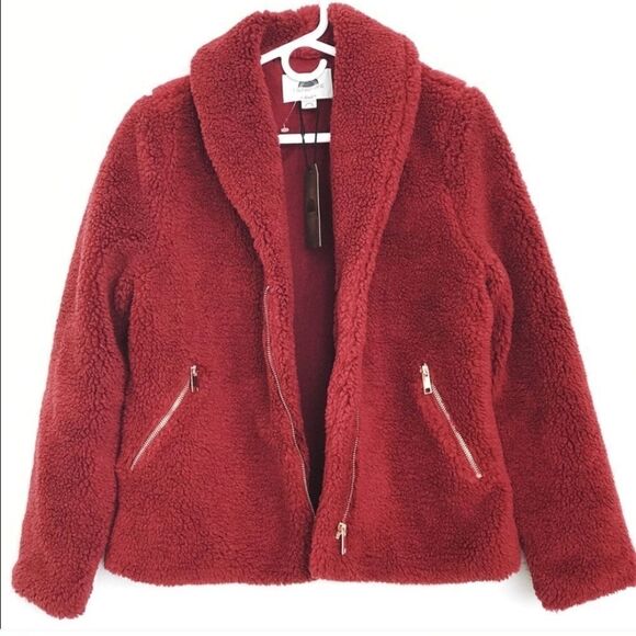 NWT 1 Sunset Red Sherpa Jacket | Large - Picture 1 of 8